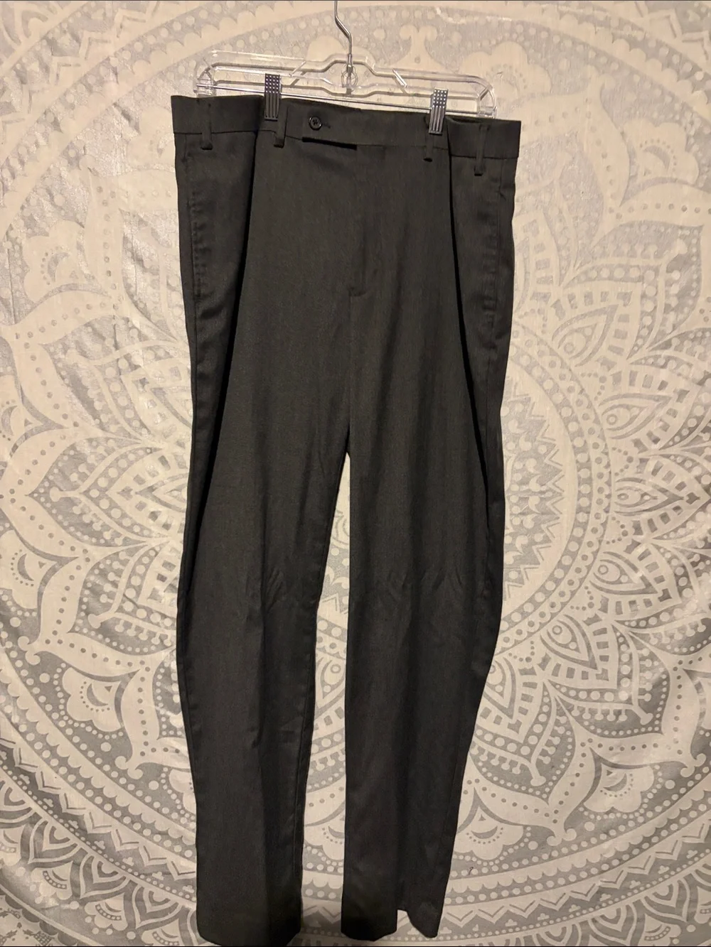 Banana Republic Mens Charcoal Grey Dress Pants 36x32 Stretch Trousers